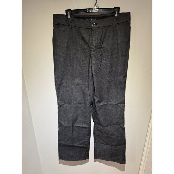 Lee Women's Flex-Motion Black 12 Medium Regular Fit Mid Rise Trouser Pant - Picture 5 of 7